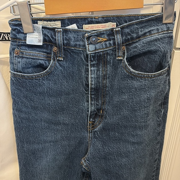 Levi’s 70s High Rise Straight Jeans - Classic Blue Women's Jeans- Size 25 - Picture 9 of 10